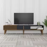 TV stovas, Hanah Home, graikinis riešutas Antracitas, 180 x 40 x 35, cm