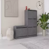 Batų spintelė, Hanah Home, pilka, 105 x 118,5 x 26, cm