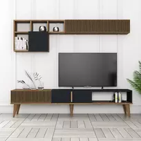 TV blokas, Hanah Home, graikinis riešutas Antracitas, 180 x 40 x 35, cm