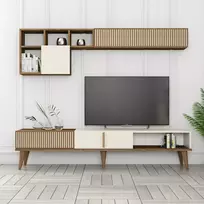 TV blokas, Hanah Home, graikinis riešutas Kremas, 180 x 40 x 35, cm