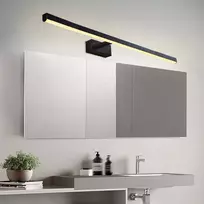 Sieninė lempa, Opviq, juoda, 80 x 13 x 5,
