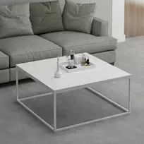 Kavos staliukas, Hanah Home, baltas, 90 x 42 x 90, cm