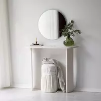 Komoda, Hanah Home, balta, 100 x 90 x 30, cm