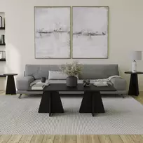 Kavos staliukas, Hanah Home, juodas, 120 x 40 x 60, cm