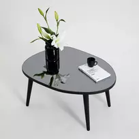Kavos staliukas, Hanah Home, juodas Dūmai, 75 x 38 x 55, cm