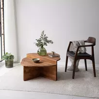 Kavos staliukas, Hanah Home, Kaštonas, 90 x 40 x 45, cm