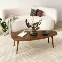 Kavos staliukas, Hanah Home, Riešutas, 115 x 38 x 50, cm