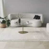 Kavos staliukas, Hanah Home, skaidrus Auksinis, 85 x 40 x 67, cm