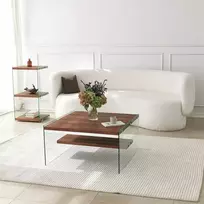Kavos staliukas, Hanah Home, Natūralus, 75 x 40 x 75, cm