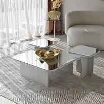 Kavos staliuko komplektas, Hanah Home, baltas, 80 x 30 x 80, cm