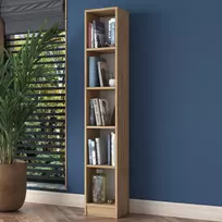 Knygų lentyna, Hanah Home, Riešutas, 30 x 170 x 25, cm