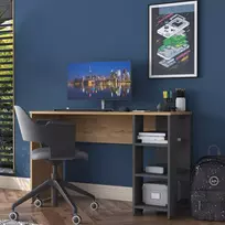 Studijų stalas, Hanah Home, Graikinis riešutas Antracitas, 120 x 73,8 x 45, cm