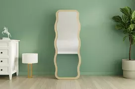 Veidrodis, Hanah Home, Smėlis, 50 x 160 x 2,2, cm
