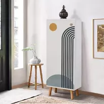Batų spintelė, Hanah Home, balta, 50 x 135 x 38, cm