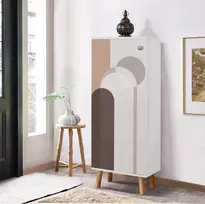 Batų spintelė, Hanah Home, balta, 50 x 135 x 38, cm
