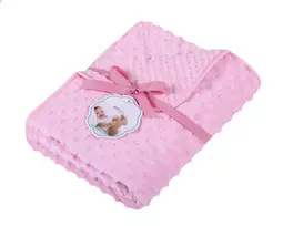 Blanket - 626 - MINKY/CORAL - size 80x90 - PINK