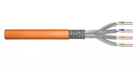 DIGITUS Cat.7 Installation Cable, S/FTP, B2ca, AWG 23/1, LSOH, 500m, orange, reel