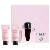 Set Shiseido: Ginza, Eau De Parfum, For Women, 50 ml + Ginza, Moisturizing, Body Lotion, 50 ml + Ginza, Cleansing, Shower Gel, For All Skin Types, 50 ml