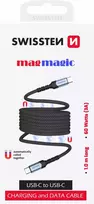 Swissten Magnetic USB-C Data Cable Self-Winding 60W 1m