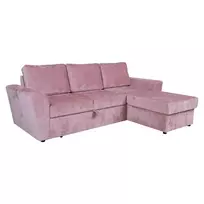 Kampinė sofa - lova INGMAR rausva