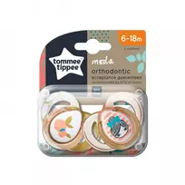 TOMMEE TIPPEE silikoniniai ortodontiniai čiulptukai MODA, 6-18 m., 2 vnt., 43338599
