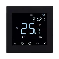 Grindų termostatas Heatcom HC91, įleidžiamas, juoda, 8.6 cm, 5 - 50 °C WiFi