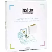 instax rinkinys 1-ajam vaiko gimtadieniui, mėlynas (rėmelis, albumas, lipdukai ir dekoruota lipni jostelė)