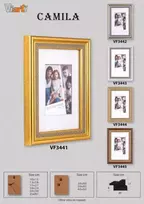 Rėmelis 21x30 plast  VF3443 KAMILA baltas |20 mm
