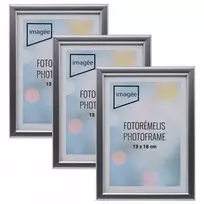 Rėmelių komplektas IMAGEE 13x18 3 vnt plast sidabrinis | 14mm