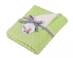 Blanket - 626 - MINKY/CORAL - size 80x90 - GREEN