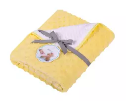 Blanket - 626 - MINKY/CORAL - size 80x90 - YELLOW