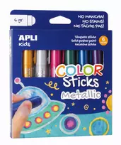 Apli Kids dažų pastelės METALLIC (ypač ryškios ir blizgios)