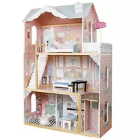 Beautiful Two-story Large Wooden Dollhouse with Furniture ZA5458