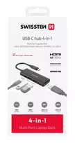 Swissten 4in1 USB-C Hub Multi-port laptop docking station 100W / HDMI 4K / 2x USB-A