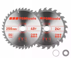 Set of two discs HM 250x30mm 24/40Z