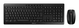 CHERRY Stream Desktop klaviatūra Pelė įskaityta Biuras Radijo dažnio belaidė QWERTZ Vokiečių Juoda