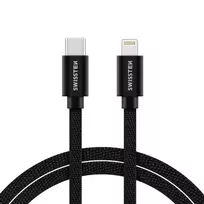 Swissten Textile Universal Quick Charge 3.1 USB-C to Lightning Data and Charging Cable 2m