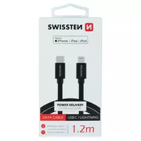 Swissten Textile USB-C - Lightning MFi Data and Charging Cable 1.2m