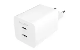 Adapteris Mophie Essentials Power Adapter Dual USB-C PD 50W EU White