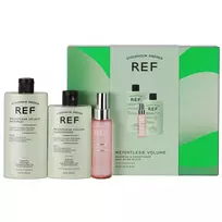 Gift Box Set Ref Stockholm: Weightless Volume, Sulfates-Free, Hair Shampoo, Texturizing & Volumizing, 285 ml + Weightless Volume, Sulfates-Free, Hair Conditioner, Smoothens & Volume, 245 ml + Shine Elixir, Hair Serum, Softening, 80 ml