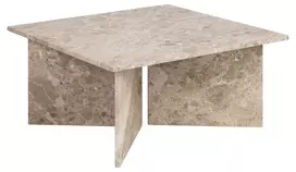 Vega žurnalinis staliukas, Viršus marmurinis rudas, marmurinis rudas, 90x90x42 cm