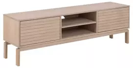 Linley televizoriaus spintelė, Viršutinė dalis iš ąžuolo faneruotės, balta, iš ąžuolo, 160x40x50 cm