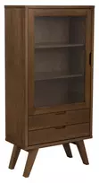 A-Line vitrina, Viršutinė dalis iš dūminės ąžuolo faneruotės, iš dūminės ąžuolo faneruotės, 72x36x145 cm