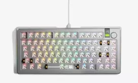 Glorious GMMK 3 Pro 75% custom gaming keyboard barebone, ANSI layout, silver