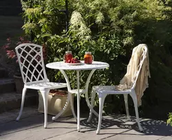 Lauko baldų komplektas Vichy Bistro, baltas