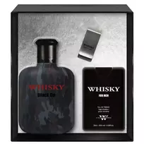 SET EVAFLOR Whisky Black Op EDT spray 100ml + EDT spray 20ml EDT + CLIP