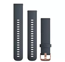 Apyrankė Garmin Quick Release Bands (20 mm), Granite blue, rose gold hardware