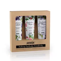 ANWEN_SET Didelio porėtumo plaukų kondicionieriai Baltyminė orchidėja 100ml + minkštinamoji rožė 100ml + drėkinamoji šeivamedžio uoga 100ml