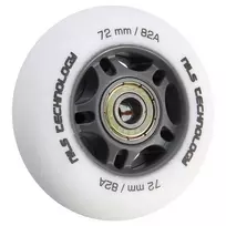 PU 72x24 82A balta matinė (4 vnt.) + ABEC-9 (8 vnt.) rinkinys NILS EXTREME