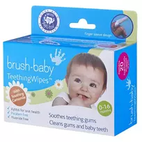 BRUSH BABY_Higieniški tarpdančiai su ramunėlėmis ir ksilitoliu, skirti dantenoms valyti 0-16m 20vnt.